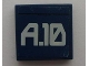Lot ID: 45628405  Part No: 3068pb0375  Name: Tile 2 x 2 with Stylized White 'A.10' Pattern (Sticker) - Set 8103