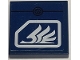 Part No: 3068pb0376  Name: Tile 2 x 2 with White Quad Wing on Dark Blue Background Pattern (Sticker) - Set 8103