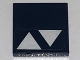 Part No: 3068pb0811  Name: Tile 2 x 2 with Two White Triangles on Transparent Background Pattern (Sticker) - Set 7751