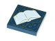 Part No: 3068pb1086  Name: Tile 2 x 2 with Book, Open and Gold Scrollwork Pattern