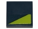 Part No: 3068pb1213  Name: Tile 2 x 2 with Lime Triangle on Dark Blue Background Pattern (Sticker) - Set 70835