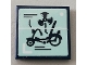 Part No: 3068pb1448  Name: Tile 2 x 2 with Bike and Fan Pattern (Sticker) - Set 75551