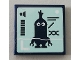 Lot ID: 410364661  Part No: 3068pb1449  Name: Tile 2 x 2 with Minion Kevin and Volume Meter Pattern (Sticker) - Set 75551