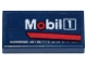 Part No: 3069pb1434L  Name: Tile 1 x 2 with Red and White 'Mobil 1' Logo Pattern Model Left Side (Sticker) - Set 77243