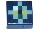 Part No: 3070pb391  Name: Tile 1 x 1 with Pixelated Sand Green, Dark Green and Yellowish Green Diamond, White Highlight, Black Corners Pattern (Minecraft Eye of Ender)