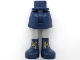 Lot ID: 387370365  Part No: 35216ac00pb016  Name: Mini Doll Hips and Skirt with Molded Light Bluish Gray Legs and Printed Dark Blue Boots with Gold Laces Pattern - Thin Hinge