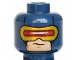 Part No: 3626pb1196  Name: Minifigure, Head Male Mask with Red and Gold Visor Pattern (Cyclops)