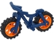 Part No: 36934c06  Name: Bicycle Heavy Mountain Bike with Straight Handlebars with Orange Wheels and Black Tires (36934 / 50862 / 50861)