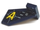 Part No: 44661pb012L  Name: Tail Shuttle, Small with Yellow 'A' and Silver Lines Pattern on Left Side (Sticker) - Set 8631