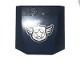 Part No: 45677pb119  Name: Wedge 4 x 4 x 2/3 Triple Curved with Silver Police Badge with Wings Pattern (Sticker) - Set 60070