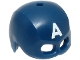 Part No: 49556pb05  Name: Minifigure, Headgear Helmet Mask, Hole on Top with White Letter A Pattern (Captain America)