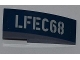 Part No: 50950pb055L  Name: Slope, Curved 3 x 1 with 'LFEC68' Pattern Model Left Side (Sticker) - Set 6867