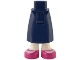 Part No: 59595c00pb15  Name: Mini Doll Hips and Skirt Long, White Socks and Magenta Shoes Pattern - Thick Hinge