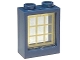 Part No: 60592c01pb004  Name: Window 1 x 2 x 2 Flat Front with Trans-Clear Glass with Gold Lattice Pattern (60592 / 60601pb045)