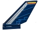 Part No: 6239pb060L  Name: Tail Shuttle with Silver Edge and Dark Blue Rudder with Circuitry Pattern on Left Side (Sticker) - Set 70315