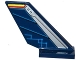 Part No: 6239pb060R  Name: Tail Shuttle with Silver Edge and Dark Blue Rudder with Circuitry Pattern on Right Side (Sticker) - Set 70315