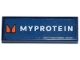 Part No: 63864pb319  Name: Tile 1 x 3 with White 'MYPROTEIN' and Orange Trapezoids Logo Pattern (Sticker) - Set 77249