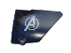 Part No: 64680pb034  Name: Technic, Panel Fairing #14 Large Short Smooth, Side B with Avengers Logo and Black Hull Plates Pattern (Sticker) - Set 76126