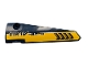Part No: 64681pb038  Name: Technic, Panel Fairing # 5 Long Smooth, Side A with Thick Yellow Line, Air Ventilation Slots and 'MK IV 42079' Pattern (Sticker) - Set 42079