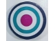Part No: 67095pb124 Name: Tile, Round 3 x 3 with Dark Turquoise and White Circles and Magenta Dot Archery Target Pattern (Sticker) - Set 43215 Part No: 67095pb124 Name: Tile, Round 3 x 3 with Dark Turquoise and White Circles and Magenta Dot Archery Target Pattern (Sticker) - Set 43215