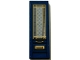 Part No: 69729pb116L  Name: Tile 2 x 6 with Door, Light Bluish Gray Lattice Window with Gold Frame, Handle and Letterbox Pattern Model Left Side (Sticker) - Set 76218