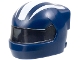 Part No: 7071pb11  Name: Minifigure, Headgear Helmet Formula 1 with Molded Trans-Black Visor and Printed White Stripes Pattern