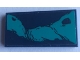 Part No: 87079pb0840L  Name: Tile 2 x 4 with Dark Turquoise Splotches Pattern Model Left Side (Sticker) - Set 76101
