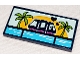 Part No: 87079pb0974  Name: Tile 2 x 4 with Monorail, Hearts, Sunset over Sea and Palm Trees Pattern (Sticker) - Set 41347