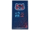 Part No: 87079pb1302  Name: Tile 2 x 4 with Cat Head and Medium Azure and Coral Ninjago Logogram 'SORA' on Gradient Background Pattern (Sticker) - Set 71799