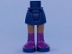 Part No: 92252c00pb038  Name: Mini Doll Hips and Skirt, Medium Nougat Legs and Magenta Boots with Dark Blue Laces and Soles Pattern - Thick Hinge