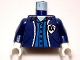 Part No: 973pb0324c01  Name: Torso Spider-Man Jacket with EMT Star of Life Logo and Button Down Shirt Pattern / Dark Blue Arms / White Hands