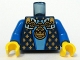 Part No: 973pb0574c01  Name: Torso Castle Fantasy Era with Gold Chain, Medallion and Gold Detail Pattern / Blue Arms / Yellow Hands