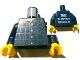 Part No: 973pb1378c01  Name: Torso Studios Plaid Button Shirt Front, 2012 The LEGO Store Alpharetta, GA Back Pattern / Dark Blue Arms / Yellow Hands