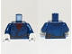 Part No: 973pb2073c01  Name: Torso Pea Coat over Dark Red Crew Neck Sweater, Rope Belt Pattern (Lighthouse Keeper) / Dark Blue Arms / White Hands