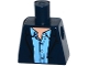 Part No: 973pb2374  Name: Torso Open Suit Jacket with Medium Blue Shirt Open Collar Pattern