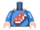 Part No: 973pb2460c01  Name: Torso Shirt with Pixelated Porkchop Icon on Blue Background Pattern / Blue Arms / Light Nougat Hands