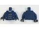 Part No: 973pb2903c01  Name: Torso Coat with Light Blue Tie and Gold Buttons Pattern / Dark Blue Arm Left / Dark Blue Arm Right with Gold Police Badge Pattern / Black Hands