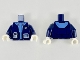 Part No: 973pb3188c01  Name: Torso Jacket with Monitor Device Pattern / Dark Blue Arms / White Hands
