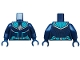 Lot ID: 209789870  Part No: 973pb3694c01  Name: Torso Female Outline, Suit with Silver Star and Dark Turquoise Panels and Belt Pattern / Dark Blue Arms / Dark Blue Hands