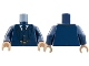 Part No: 973pb3818c02  Name: Torso Suit Jacket Unbuttoned, Vest, Tie and Gold Chain Pattern / Dark Blue Arms / Light Nougat Hands