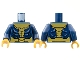 Part No: 973pb3838c01  Name: Torso Armor with Gold Trim Pattern / Dark Blue Arms / Pearl Gold Hands