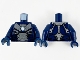 Part No: 973pb3954c01  Name: Torso Armor, Silver Plates and Metallic Light Blue Circle Arc Reactor Pattern / Dark Blue Arms / Dark Blue Hands
