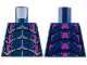 Part No: 973pb5649  Name: Torso Insect Exoskeleton Segments with Magenta and Metallic Light Blue Highlights Pattern