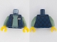 Part No: 973pb5888c01  Name: Torso Bodywarmer with Silver Badge over Sand Green Sweater Pattern / Sand Green Arms / Yellow Hands