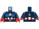 Part No: 973pb6195c01 Name: Torso Armor with Blue Panels, Silver and White Star on Chest, Red Trim, Stripes, Utility Belt with Buckle Pattern / Dark Blue Arms / Red Hands Part No: 973pb6195c01 Name: Torso Armor with Blue Panels, Silver and White Star on Chest, Red Trim, Stripes, Utility Belt with Buckle Pattern / Dark Blue Arms / Red Hands