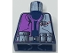 Lot ID: 324370194  Part No: 973px139  Name: Torso Alpha Team Logo, Purple and White Shirt, Utility Belt with Pouches Pattern