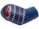 Lot ID: 402420331  Part No: 982pb246  Name: Arm, Right with Medium Blue and Red Lines Pattern