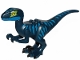 Part No: raptor12  Name: Dinosaur Raptor / Velociraptor with Blue Markings and Lime Eye Patch