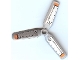 Part No: 30332pb002  Name: Propeller 3 Blade 9 Diameter with Orange Tips and Black Rods Pattern (Stickers) - Set 8968