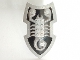 Part No: 50657pb02  Name: Large Figure Shield, 2 x 4 Brick Relief, Vladek Scorpion with Black and Silver Pattern